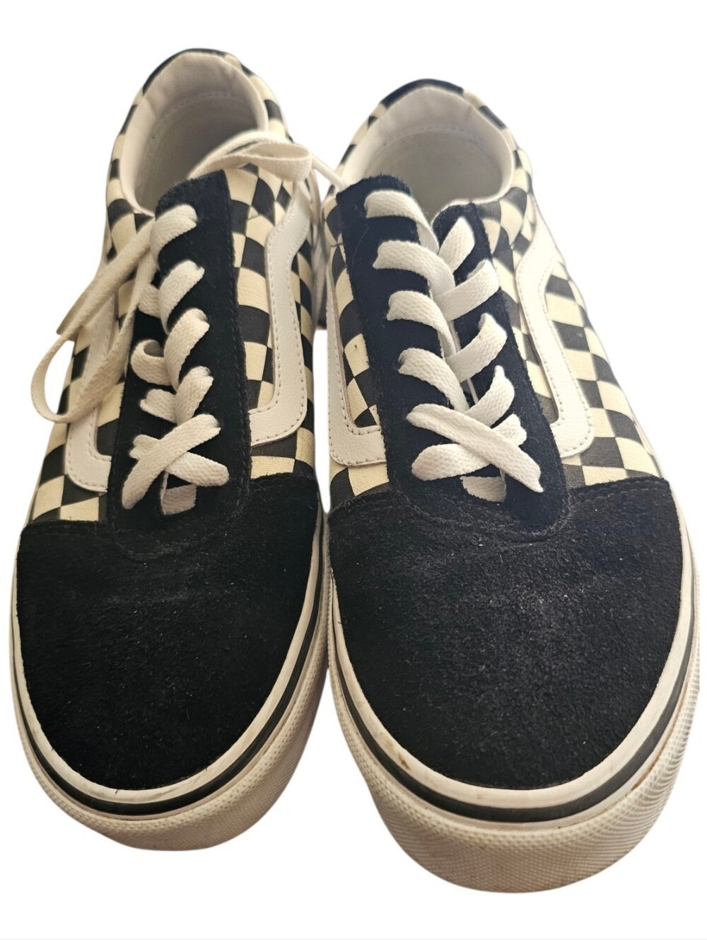 Vans Old Skool Checkerboard Black White Sneakers Women’s Size 8 EUC